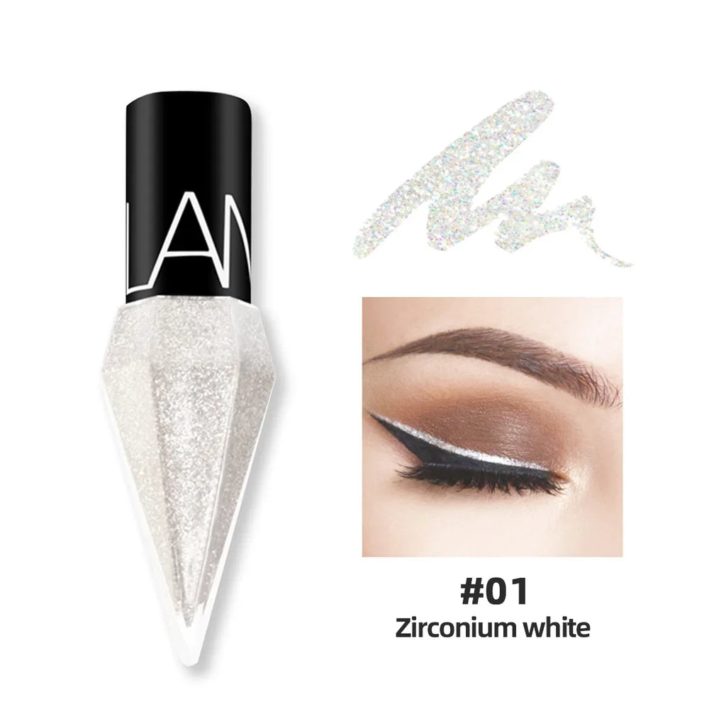 Diamond Shimmer Liquid Eyeliner & Glitter Eyeshadow | Long-Lasting Sparkling Eye Makeup