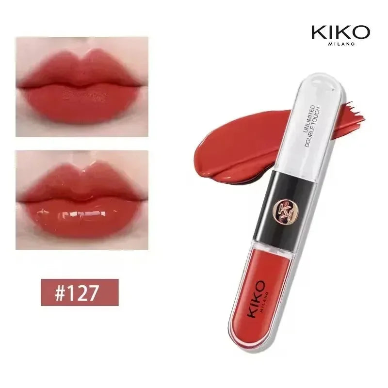 Kiko Milano Unlimited Double Touch Liquid Lipstick – 12-Hour Long-Wear Dual-Ended Lip Gloss Set