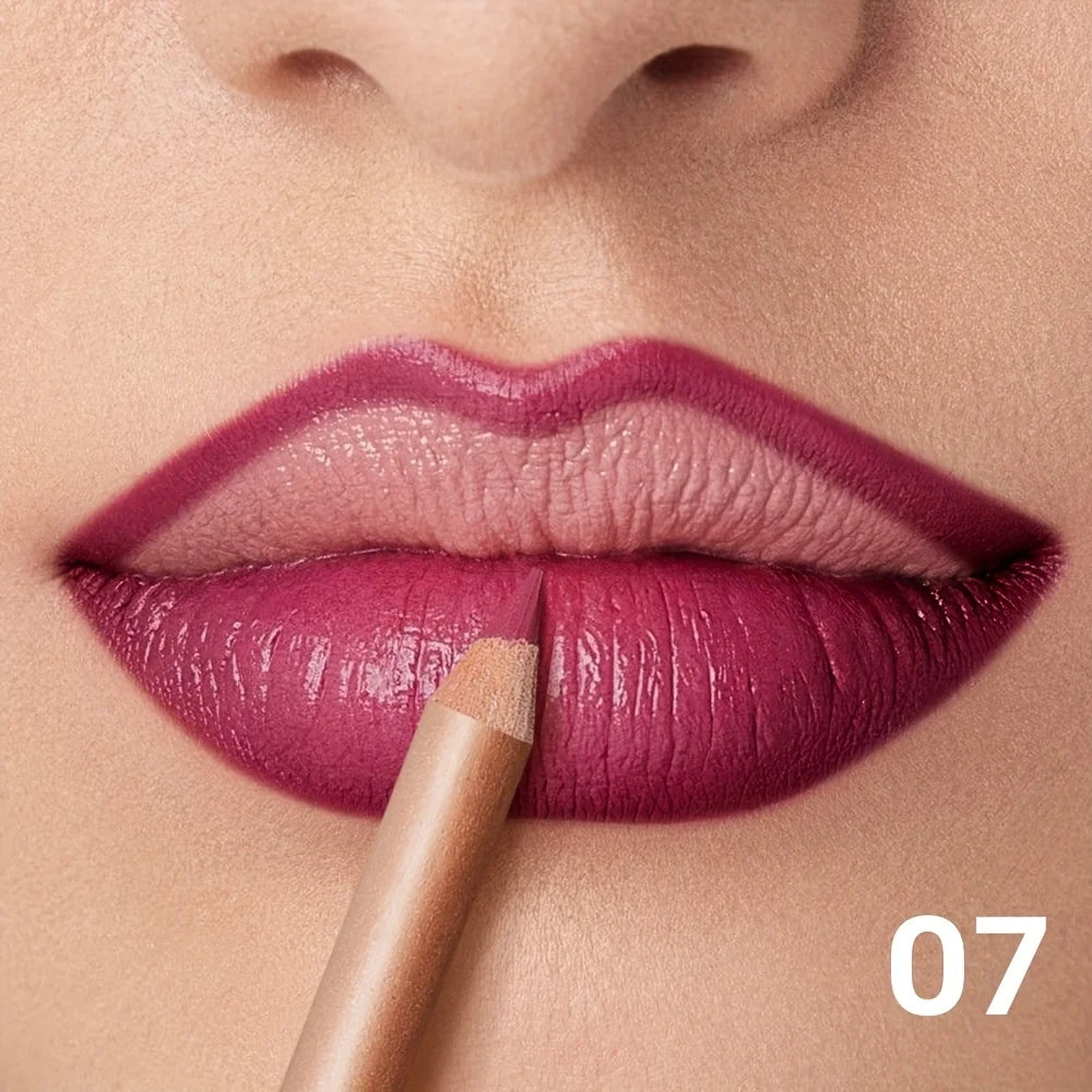 Silky Precision Pout Lip Liner Pencil – Waterproof Velvet Matte Lip Definer & Contour