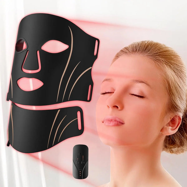 7-in-1 LED Light Therapy Face & Neck Mask Combo – Flexible Silicone Photon Skin Rejuvenation System