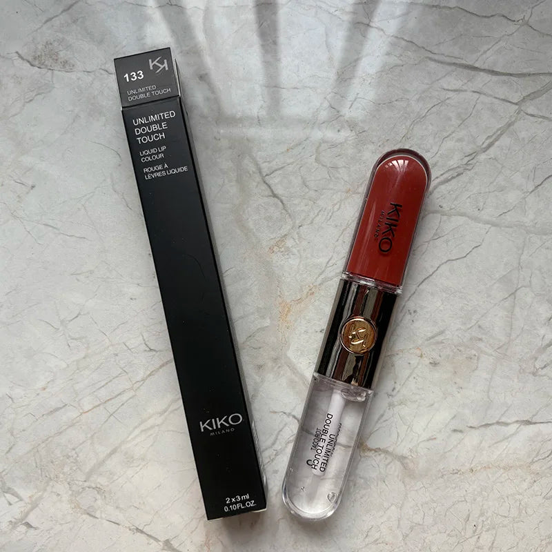Brand 3D Double Headed Lipstick Transparent Mirror Lip Gloss Non Fading Oil Sexy Rich Lip Gloss Milk Tea Bean Paste Naked Makeup