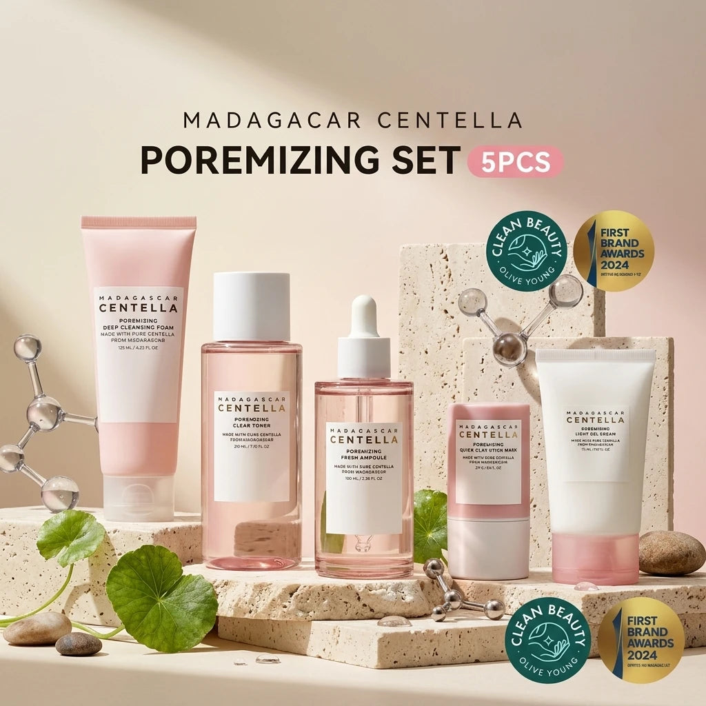 Poremizing 5-Piece Complete Skincare Set – Pore Tightening & Clarifying Routin