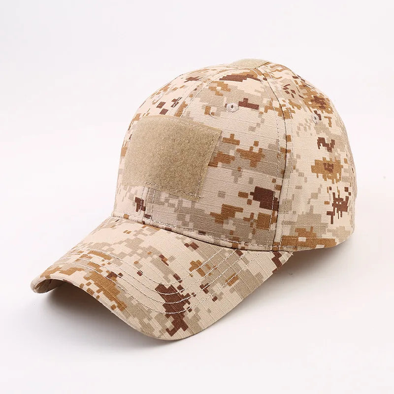 Tactical Operator Baseball Cap – Ripstop Camo Hat with Hook & Loop Patch