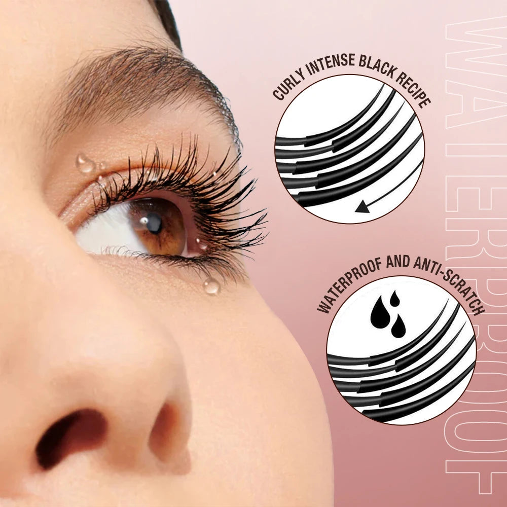 O.TWO.O 36H Hyper Curl Waterproof Mascara & Eyelash Curler Set | Smudge-Proof Lash Lifting Makeup Kit