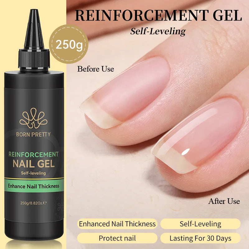 BORN PRETTY 250g Rubber Base Gel Refill – 2-in-1 Builder & Color Base Coat