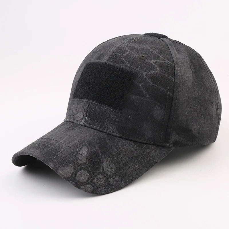 Tactical Operator Baseball Cap – Ripstop Camo Hat with Hook & Loop Patch