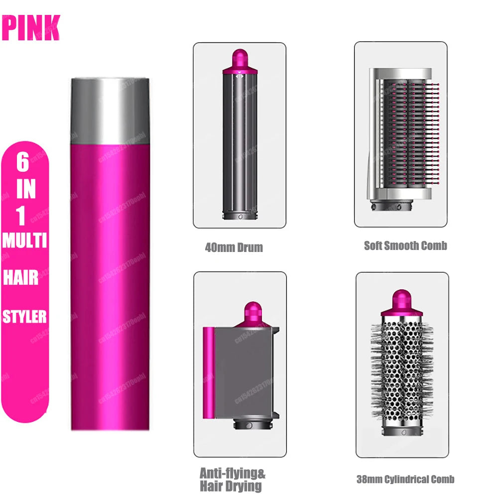 6-in-1 Professional Air Hair Styler & Dryer Kit – 1300W Coanda Airflow Multi-Styler Set