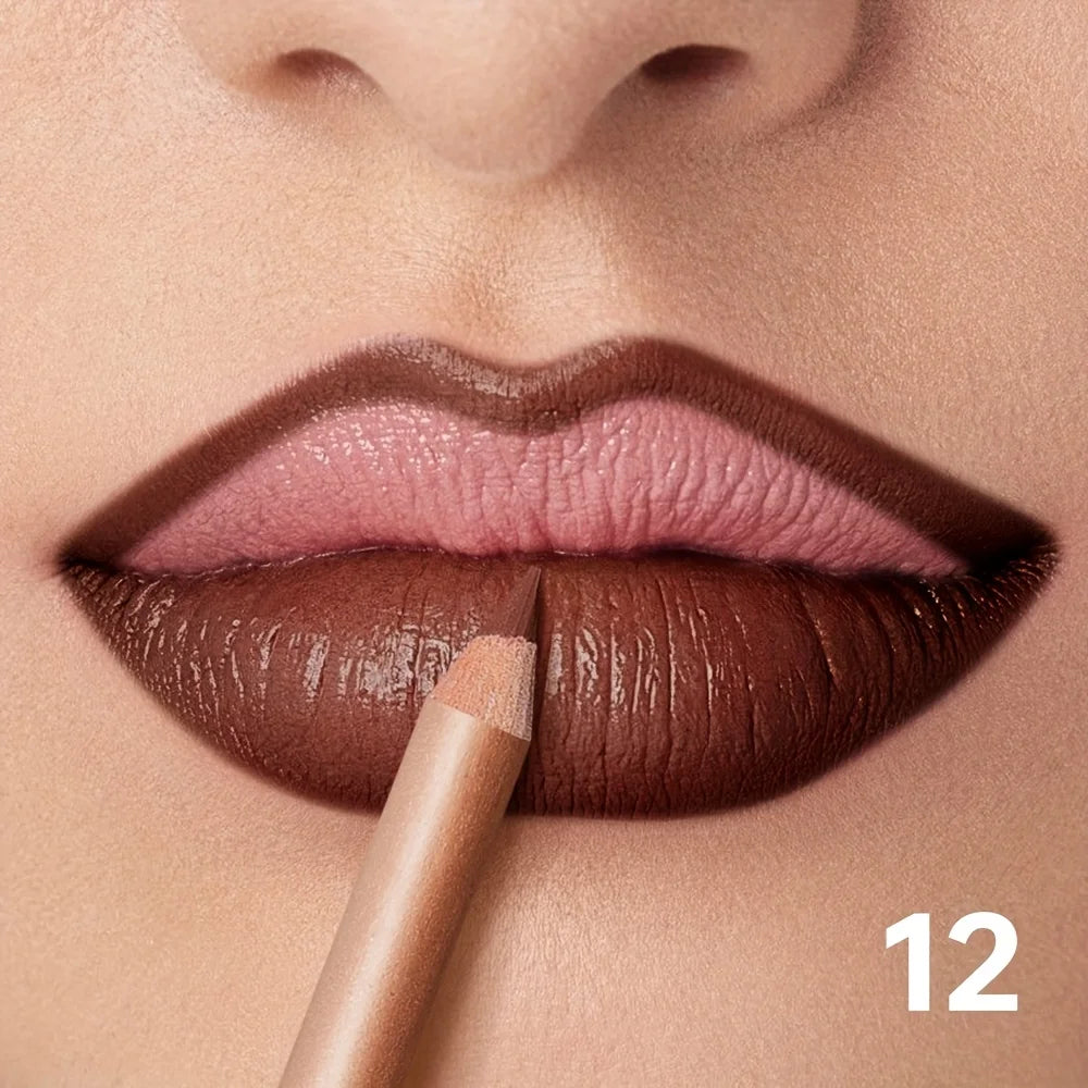 Silky Precision Pout Lip Liner Pencil – Waterproof Velvet Matte Lip Definer & Contour