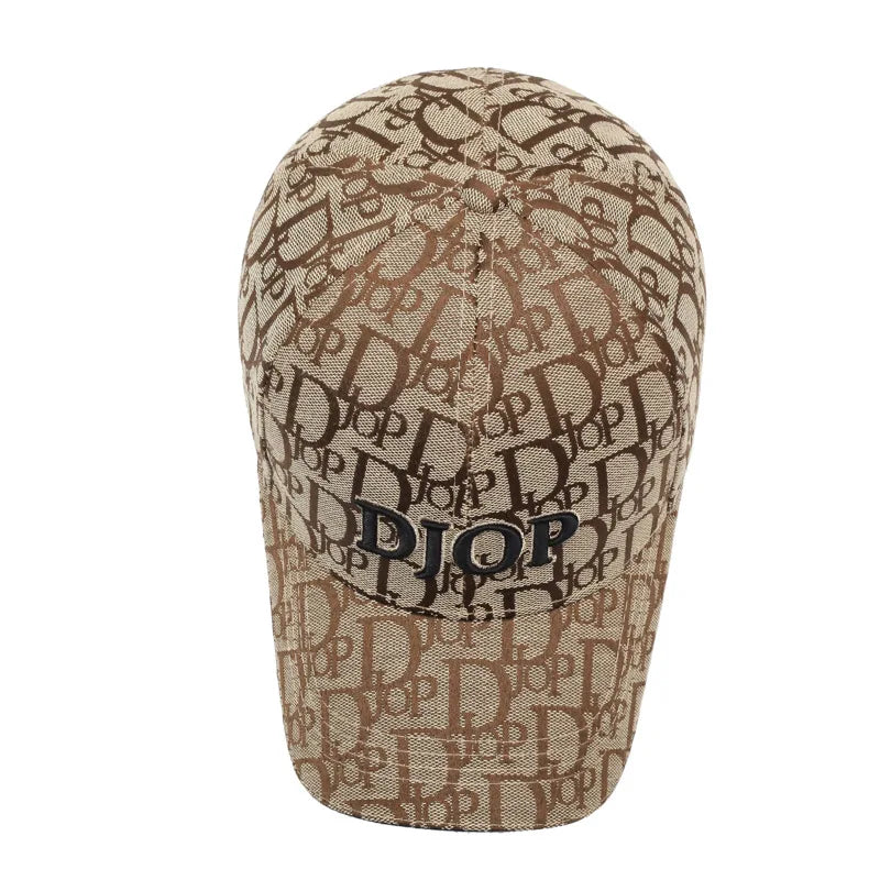 Vintage Jacquard Monogram Baseball Cap – 3D Embroidered Streetwear Hat