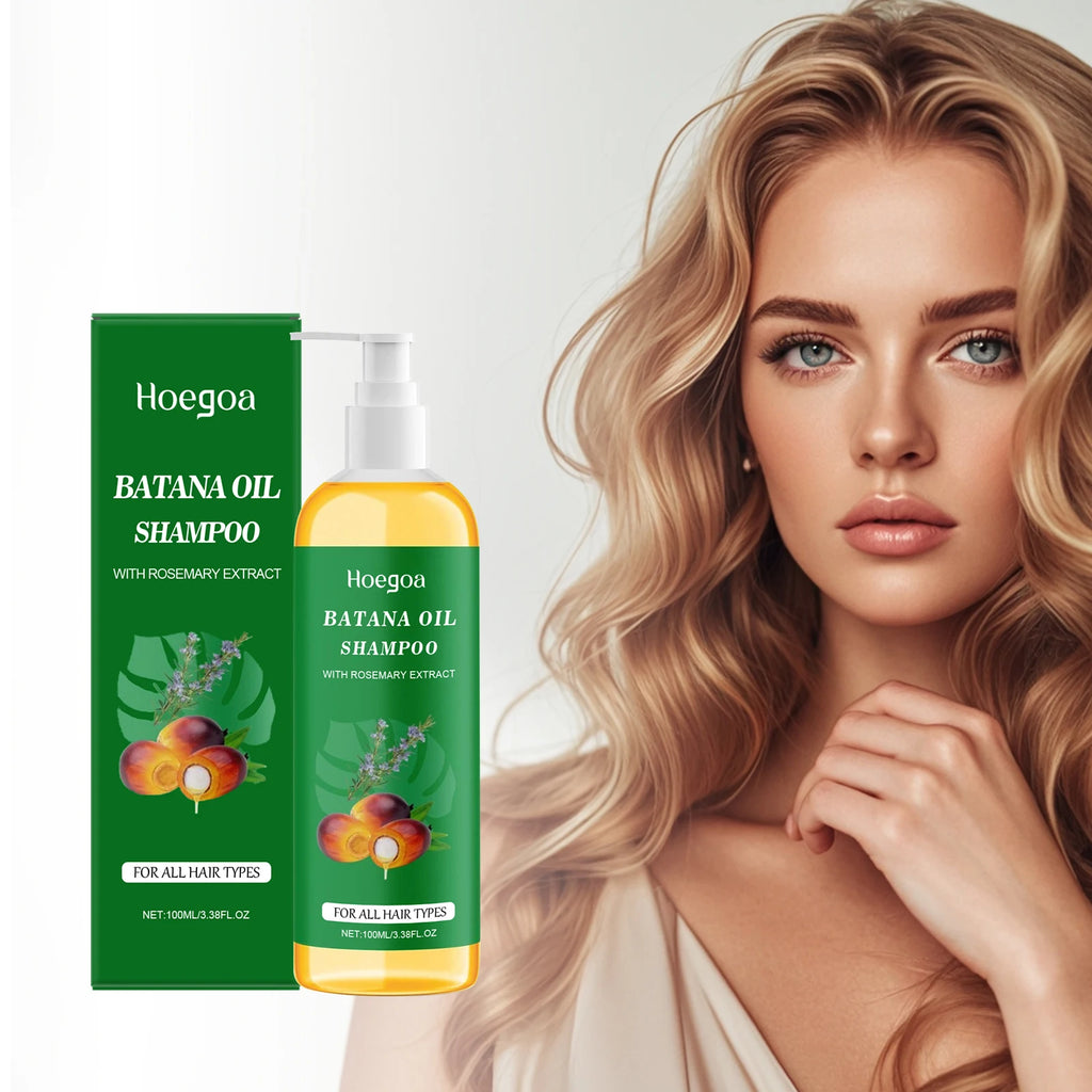 Hoegoa Batana Oil & Rosemary Hair Growth Shampoo (100ml) – Deep Hydration, Anti-Frizz & Root Strengthening Cleanser