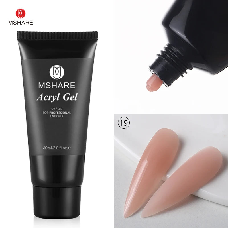 Professional Acryl Gel (Polygel) Tube – UV/LED Extension & Sculpting Gel (60ml / 2.0 fl. oz)