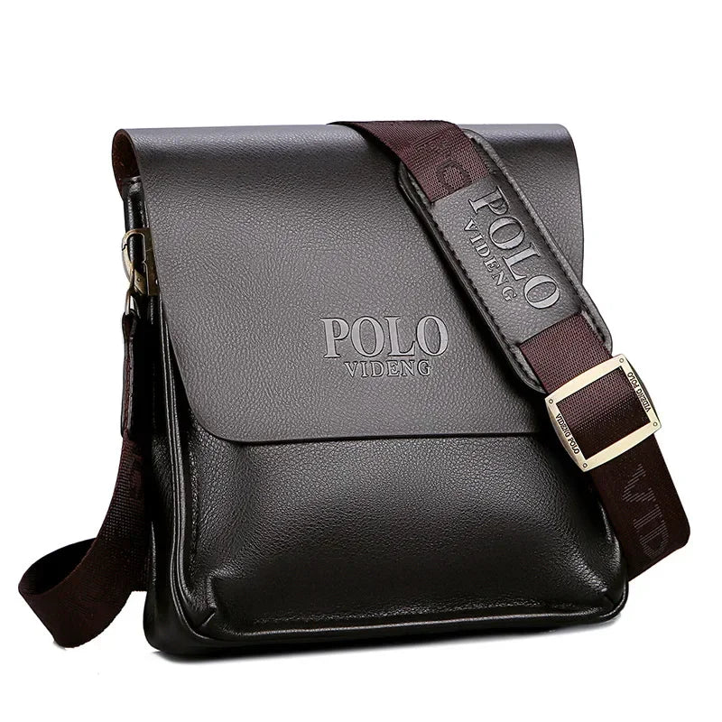 Men’s Classic Leather Messenger Bag – Crossbody Shoulder Bag for Work & Daily Travel