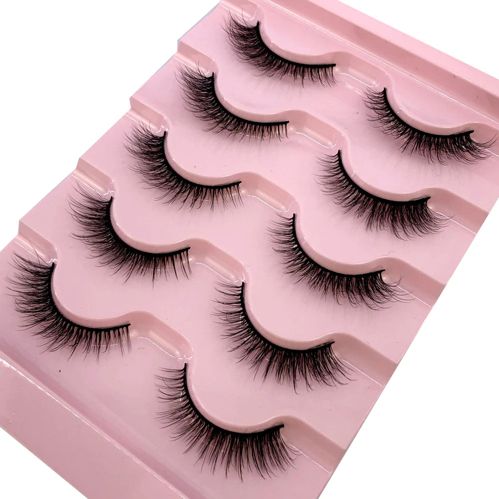 AMSDEN® 10 Pairs Dramatic Volume Faux Mink Eyelashes - Fluffy & Wispy False Lashes Bulk Pack