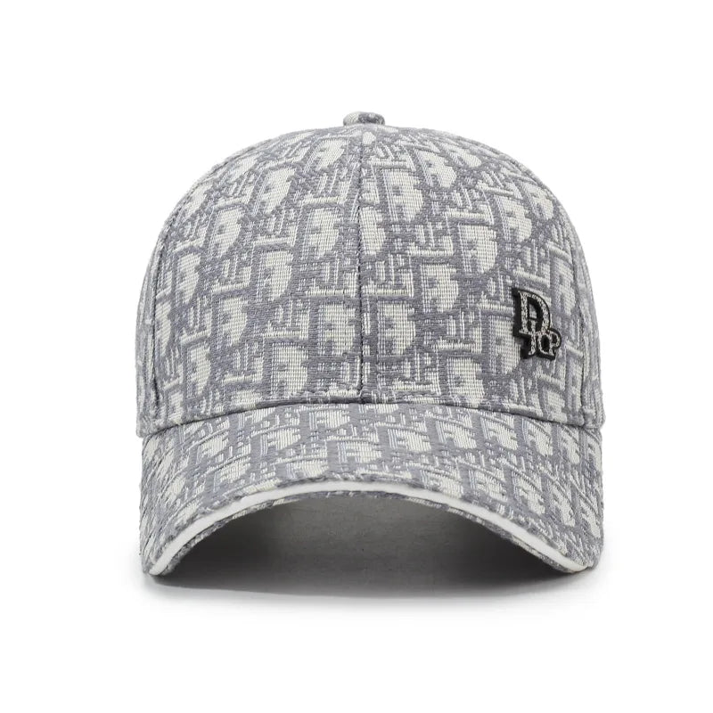 Luxury Jacquard Monogram Baseball Cap – Unisex Streetwear Curved Brim Hat