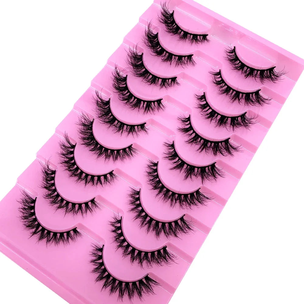 Premium 3D Faux Mink Eyelashes - Wispy & Dramatic Volume (10 Pairs Bulk Pack)