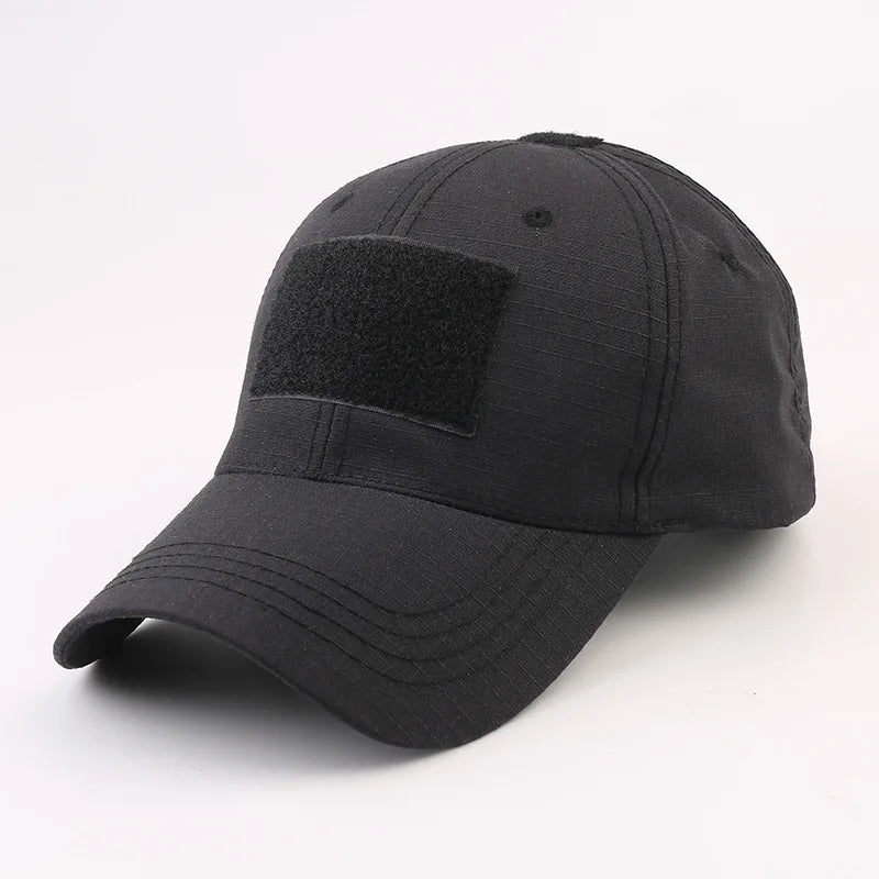 Tactical Operator Baseball Cap – Ripstop Camo Hat with Hook & Loop Patch
