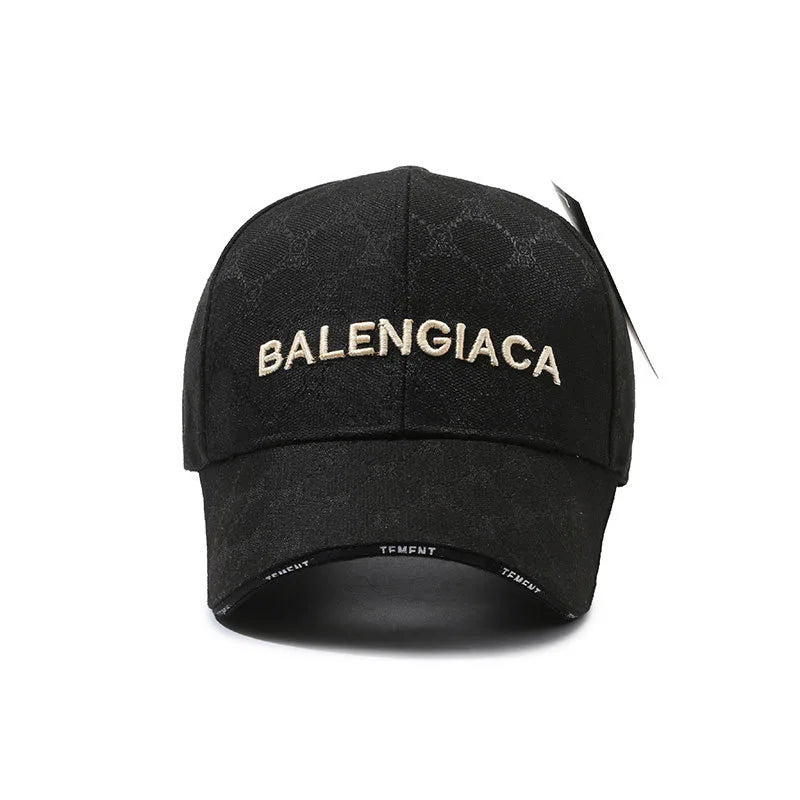 Urban Streetwear Embroidered Baseball Cap – Monogram Jacquard Curved Brim Hat