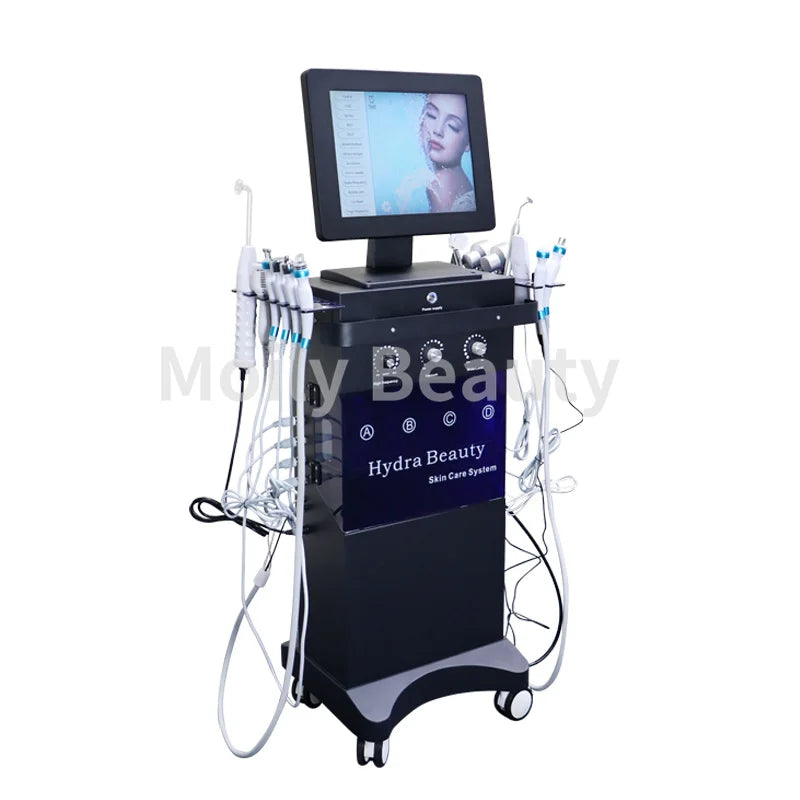 14-in-1 Professional Hydra Dermabrasion Facial Machine – Multifunctional Deep Cleansing, Oxygen Jet & Skin Tightening Beauty System