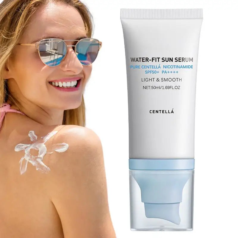 Centella Water-Fit Sun Serum SPF50+ PA++++ (50ml) – Lightweight Nicotinamide Hydrating Sunscreen with Zero White Cast