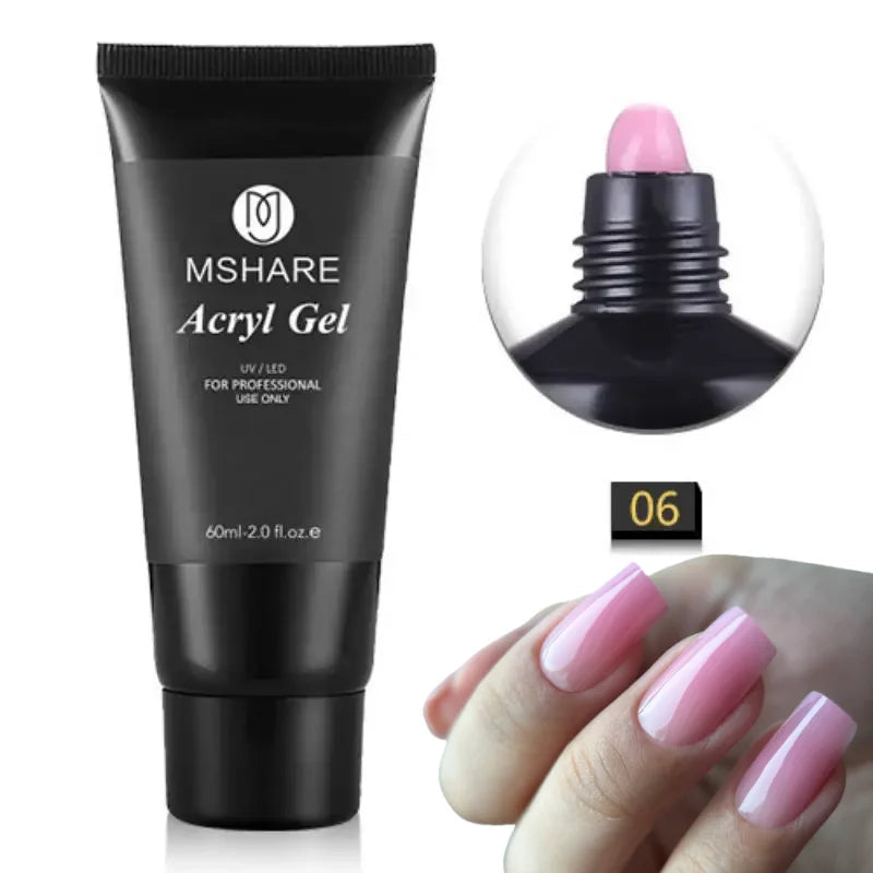 Professional Acryl Gel (Polygel) Tube – UV/LED Extension & Sculpting Gel (60ml / 2.0 fl. oz)