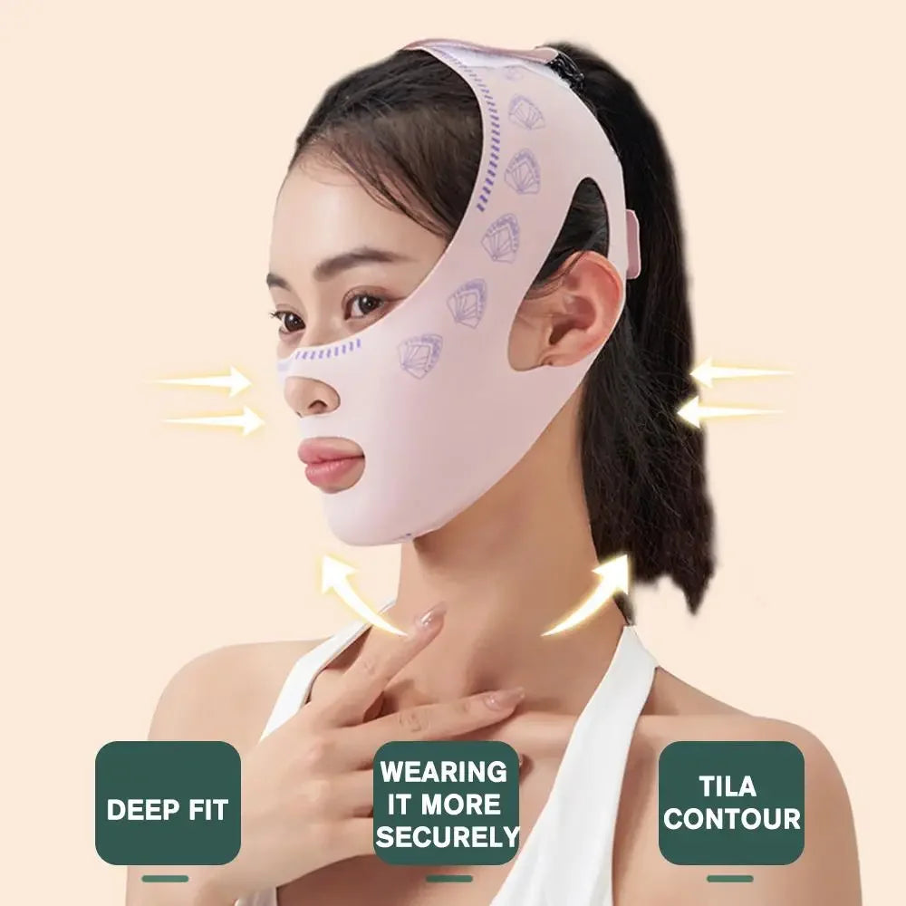 V-Line Face Lifting Mask Strap – Double Chin Reducer & Mandibular Contour Slimming Shaper Band for Women