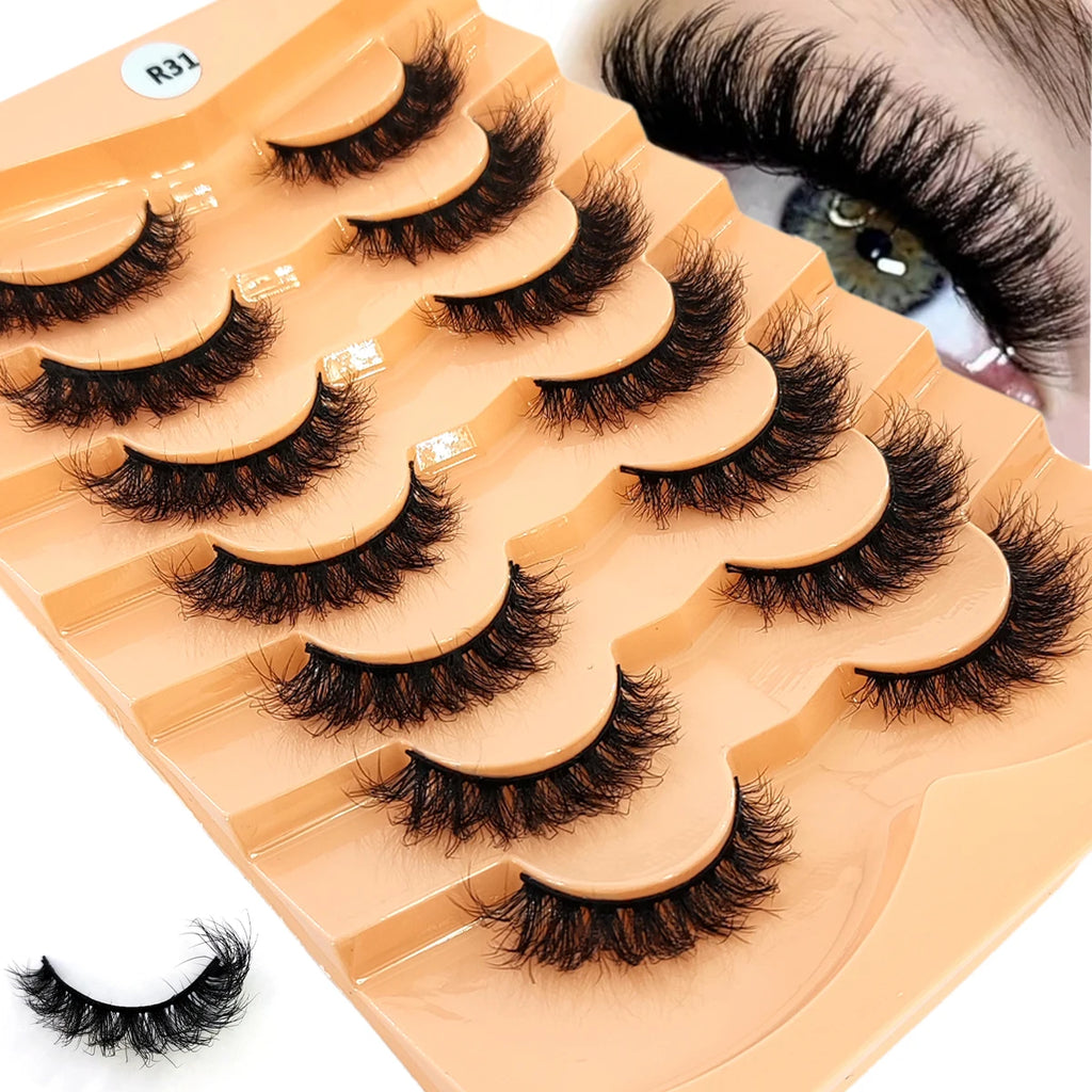 Premium 5D Mink Lashes - Wispy, Dramatic Volume Eyelashes (Bulk 10-Pair Pack)