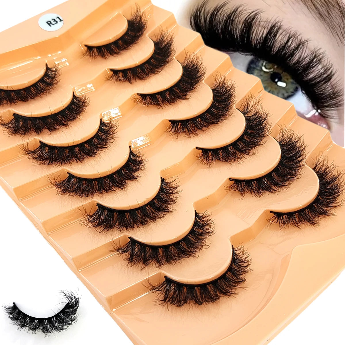 Premium 5D Mink Lashes - Wispy, Dramatic Volume Eyelashes (Bulk 10-Pair Pack)
