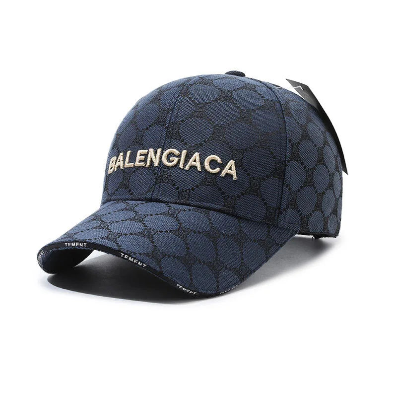 Urban Streetwear Embroidered Baseball Cap – Monogram Jacquard Curved Brim Hat