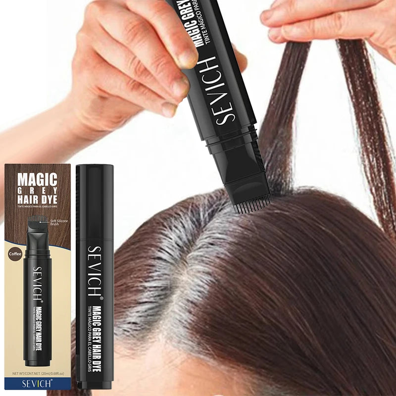 SEVICH Magic Grey Hair Dye Pen (20ml) – Instant Root Touch-Up Brush & Gray Coverage