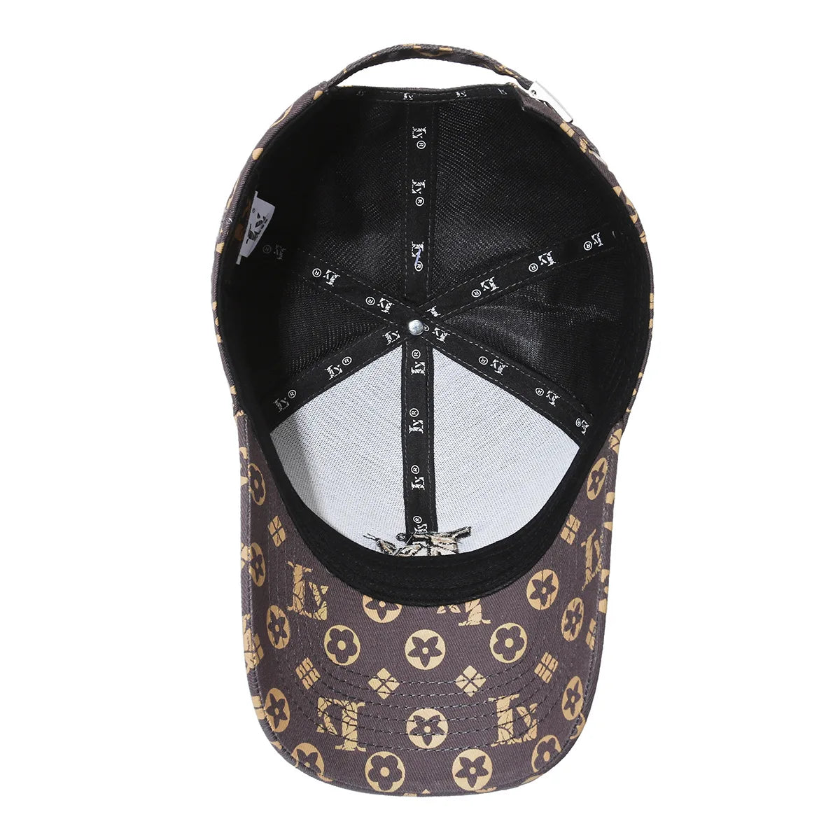 Monogram Print Luxury Baseball Cap – Unisex Fashion Sun Hat