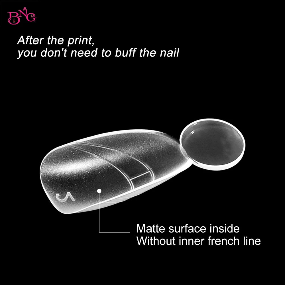 BNG Matte Dual Nail Forms Kit – Professional French Manicure Extension System (140-Piece Set)