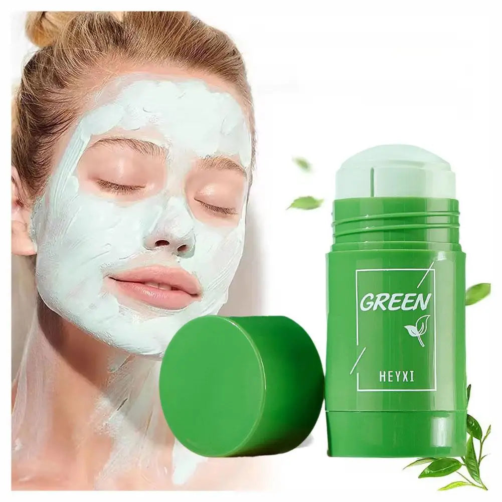 Green Tea Purifying Clay Mask Stick – Deep Cleansing Pore Minimizer & Blackhead Remover for Oily Skin