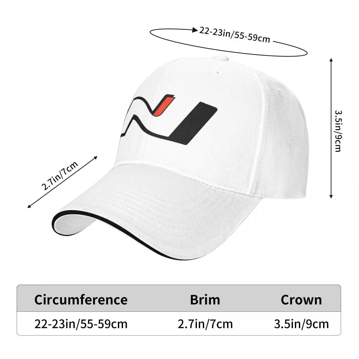 Performance Motorsport Letter N Baseball Cap – Contrast Trim Racing Hat