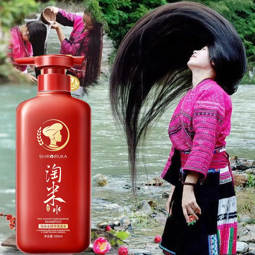 Longsheng Rice Water Hair Growth Shampoo – Strengthening & Anti-Hair Fall Cleanser (500ml)