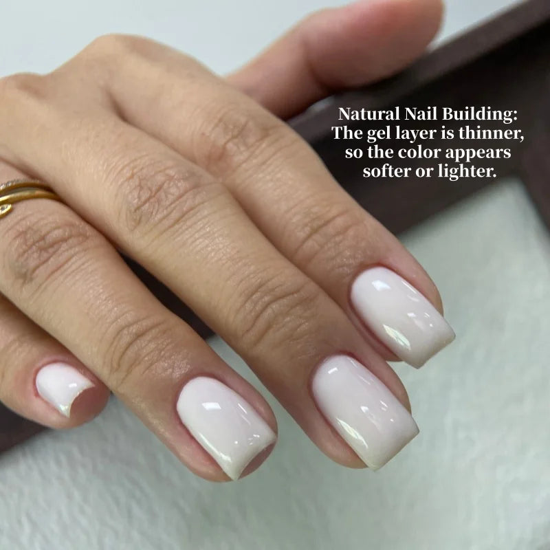 Premium Milky White & Nude Builder Extension Gel – Self-Leveling UV/LED Hard Gel