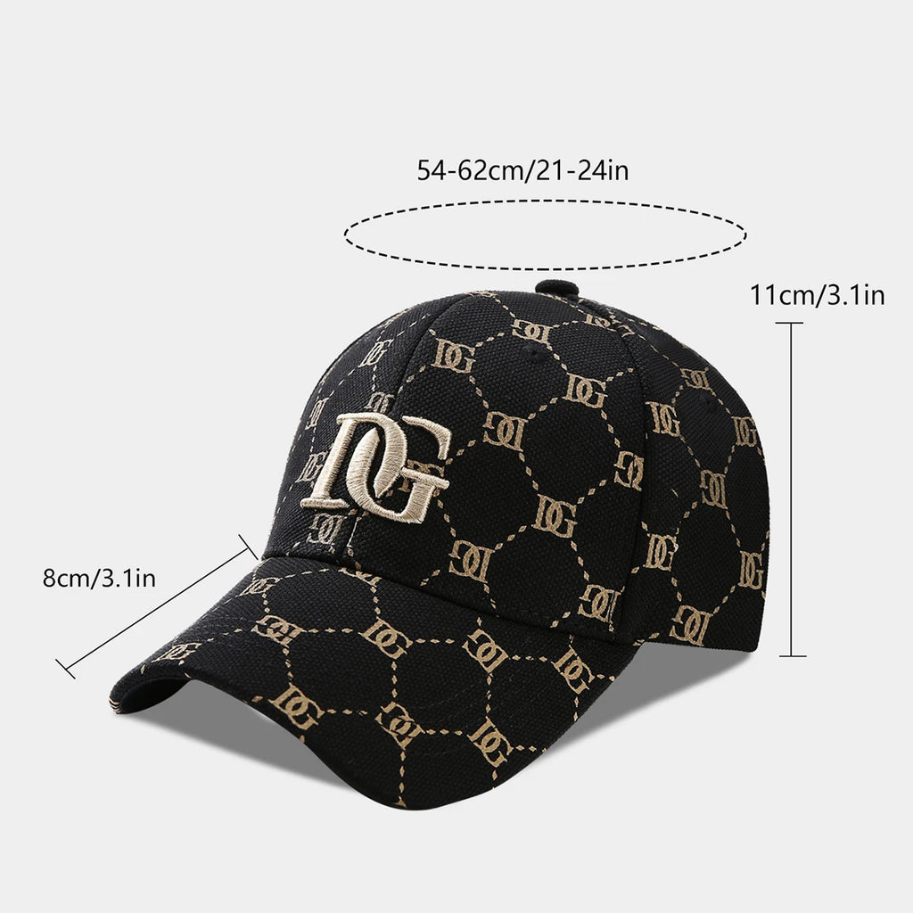 Luxury Monogram Jacquard Baseball Cap – 3D Embroidered Initial Sun Hat