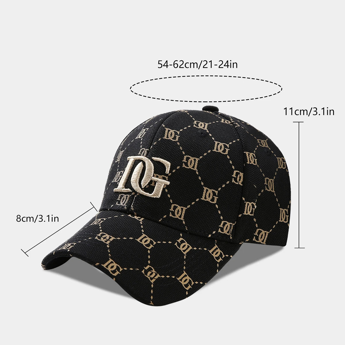 Luxury Monogram Jacquard Baseball Cap – 3D Embroidered Initial Sun Hat