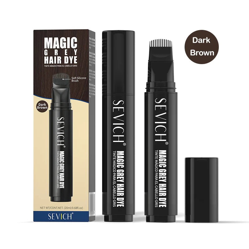 SEVICH Magic Grey Hair Dye Pen (20ml) – Instant Root Touch-Up Brush & Gray Coverage
