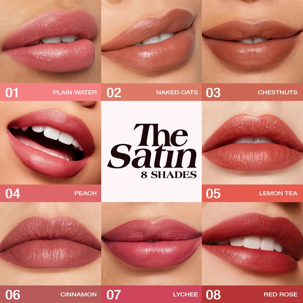 O.TWO.O Iconic Color Satin Lipstick | Long-Lasting Hydrating Tinted Lip Balm & Moisture Lipcare