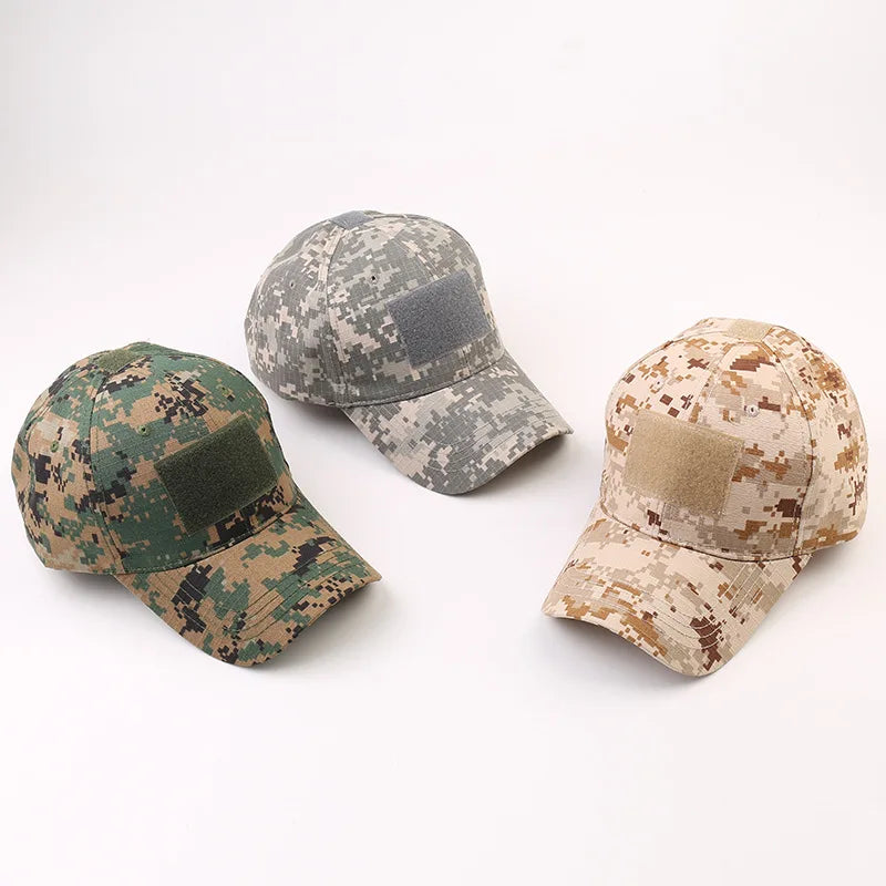 Tactical Operator Baseball Cap – Ripstop Camo Hat with Hook & Loop Patch