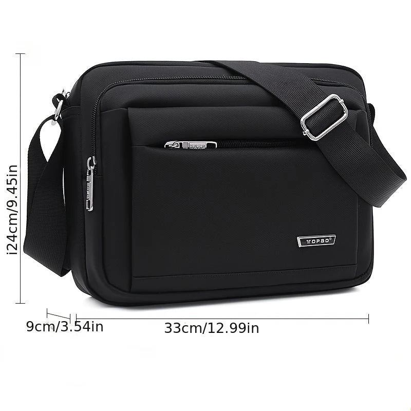 Classic Multi-Pocket Men's Crossbody Messenger Bag