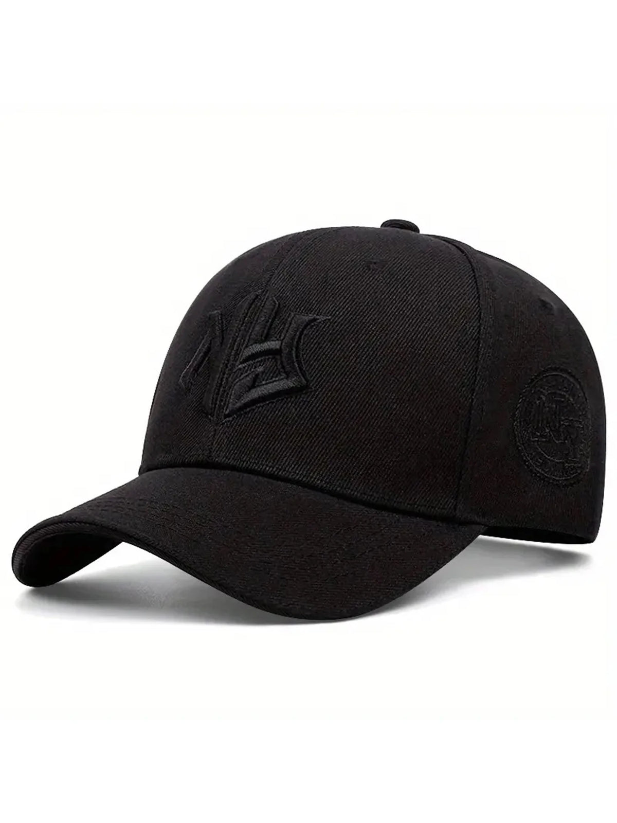 Modern NY Monogram Embroidered Baseball Cap – Side Crest Curved Brim Hat