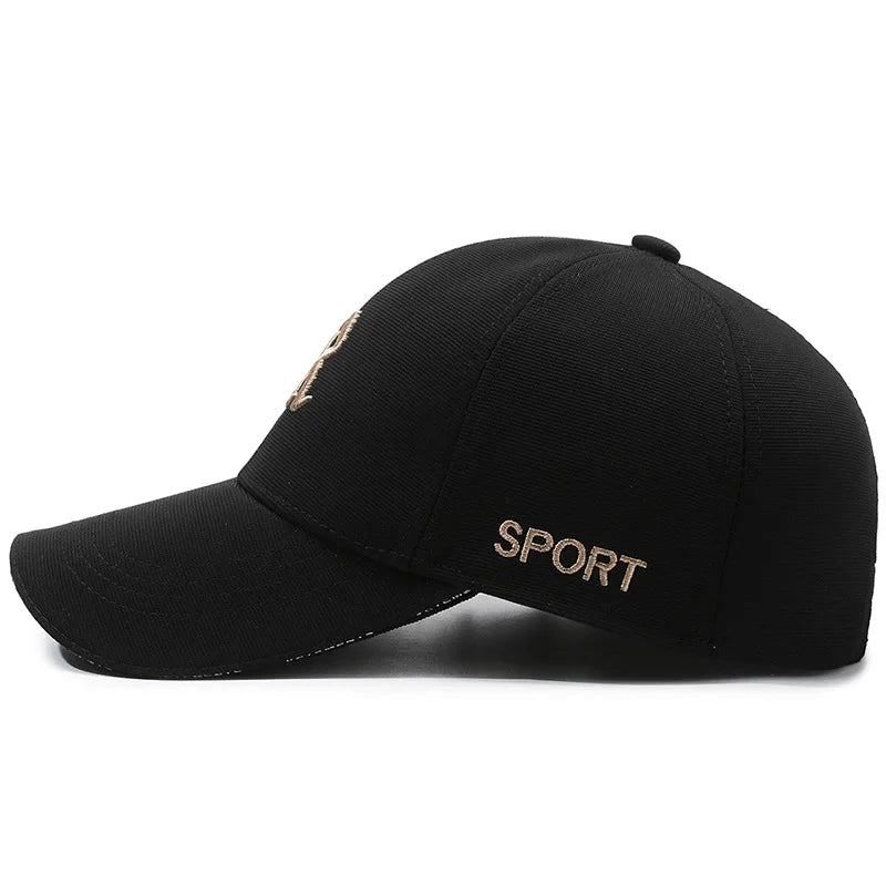 Gothic Letter R Embroidered Baseball Cap – Sport Luxe Curved Brim Hat