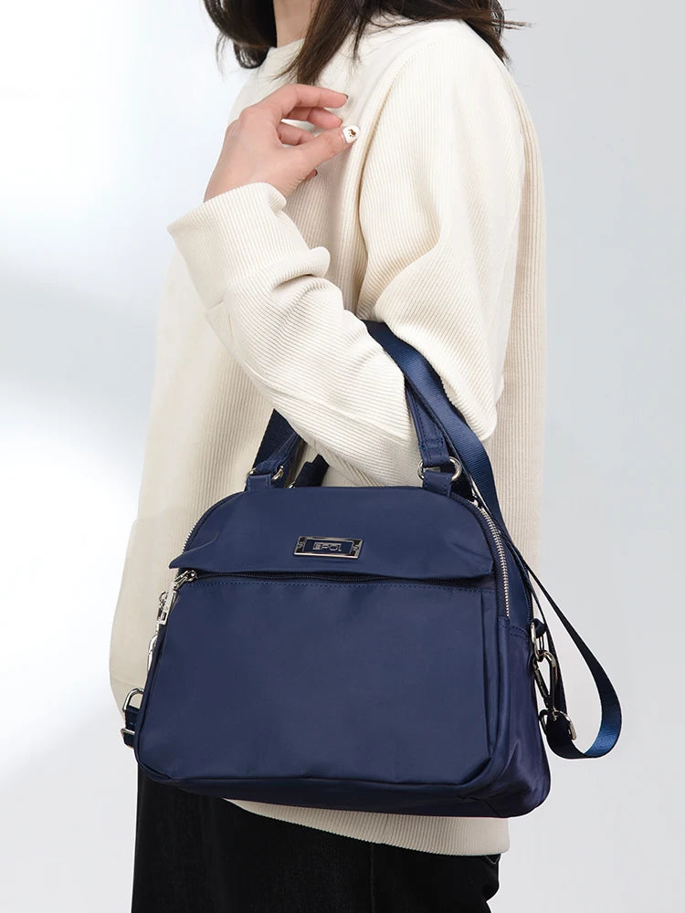 Water-Resistant Lightweight Nylon Hobo Bag – Convertible Multi-Pocket Crossbody Purse