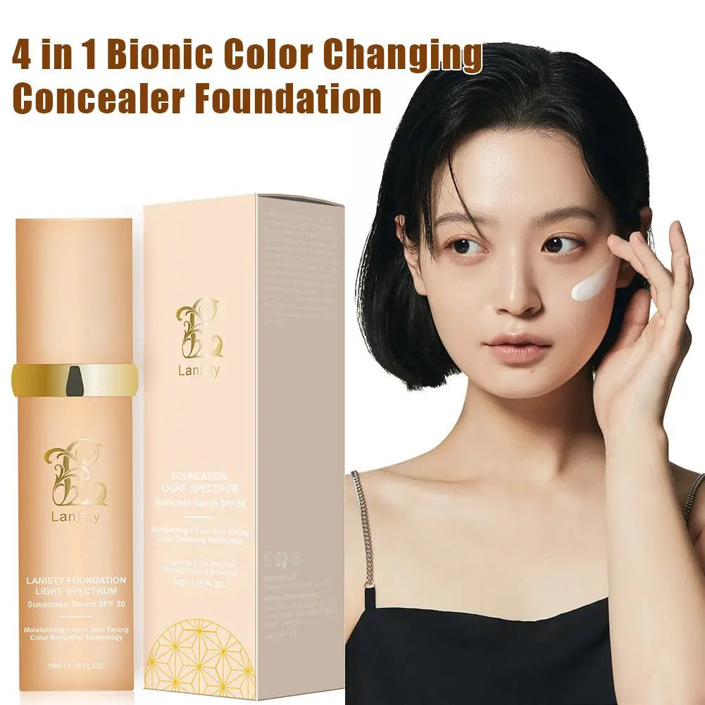 4-in-1 Bionic Color-Changing Concealer & Sunscreen Foundation SPF 50