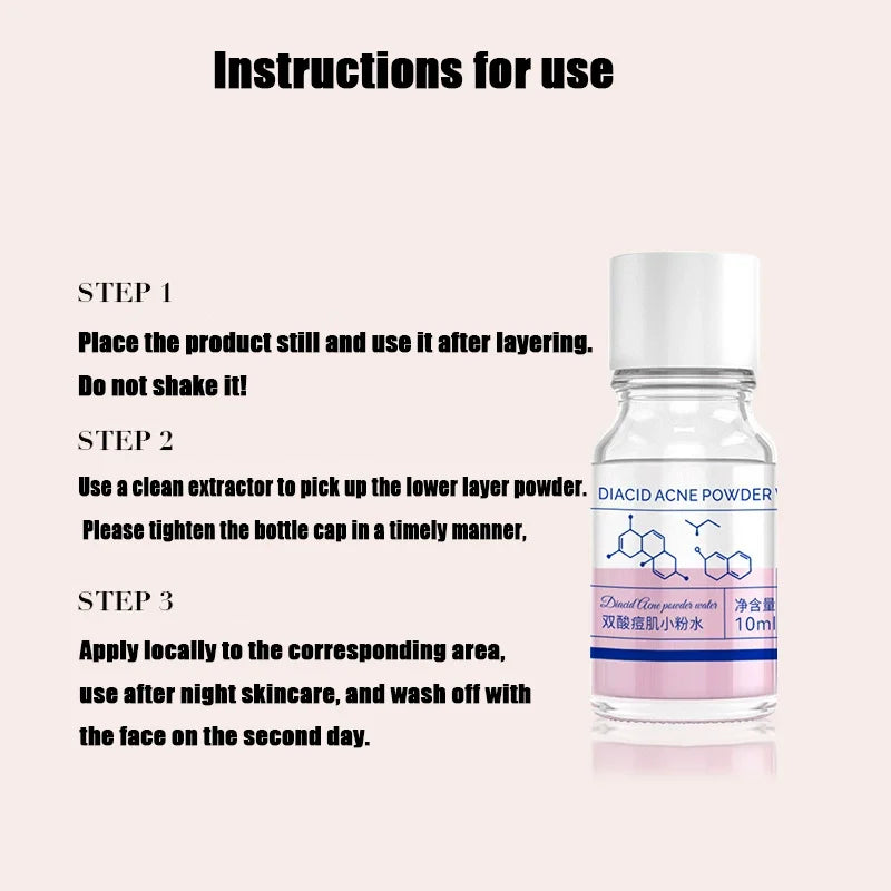 Diacid Acne Drying Lotion – Overnight Blemish Spot Treatment & Pore Clarifying Pink Powder (10ml)