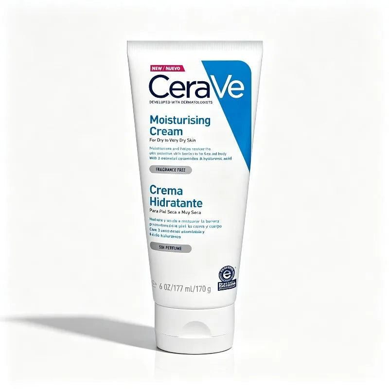 CeraVe Moisturising Cream for Dry to Very Dry Skin – Daily Face & Body Hydration with Ceramides & Hyaluronic Acid (177ml / 6 oz)