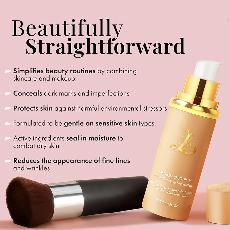 AirBrush™ Color Changing Foundation – Flawless Tone Mimicking & Hydrating Makeup (30g)