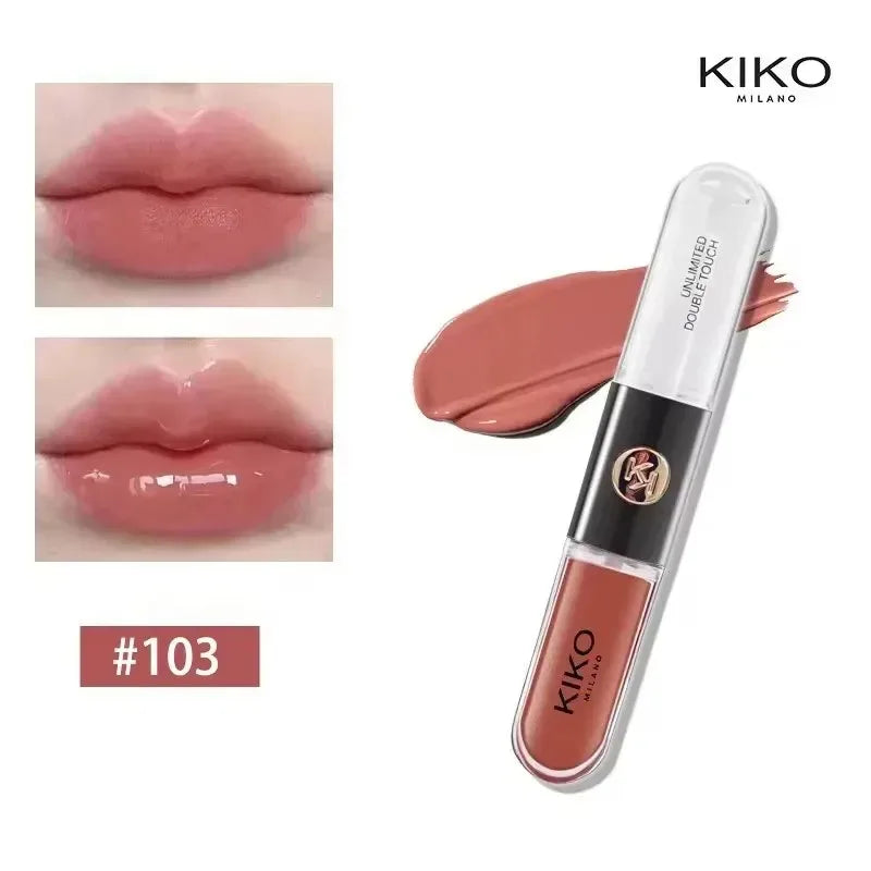 Kiko Milano Unlimited Double Touch Liquid Lipstick – 12-Hour Long-Wear Dual-Ended Lip Gloss Set