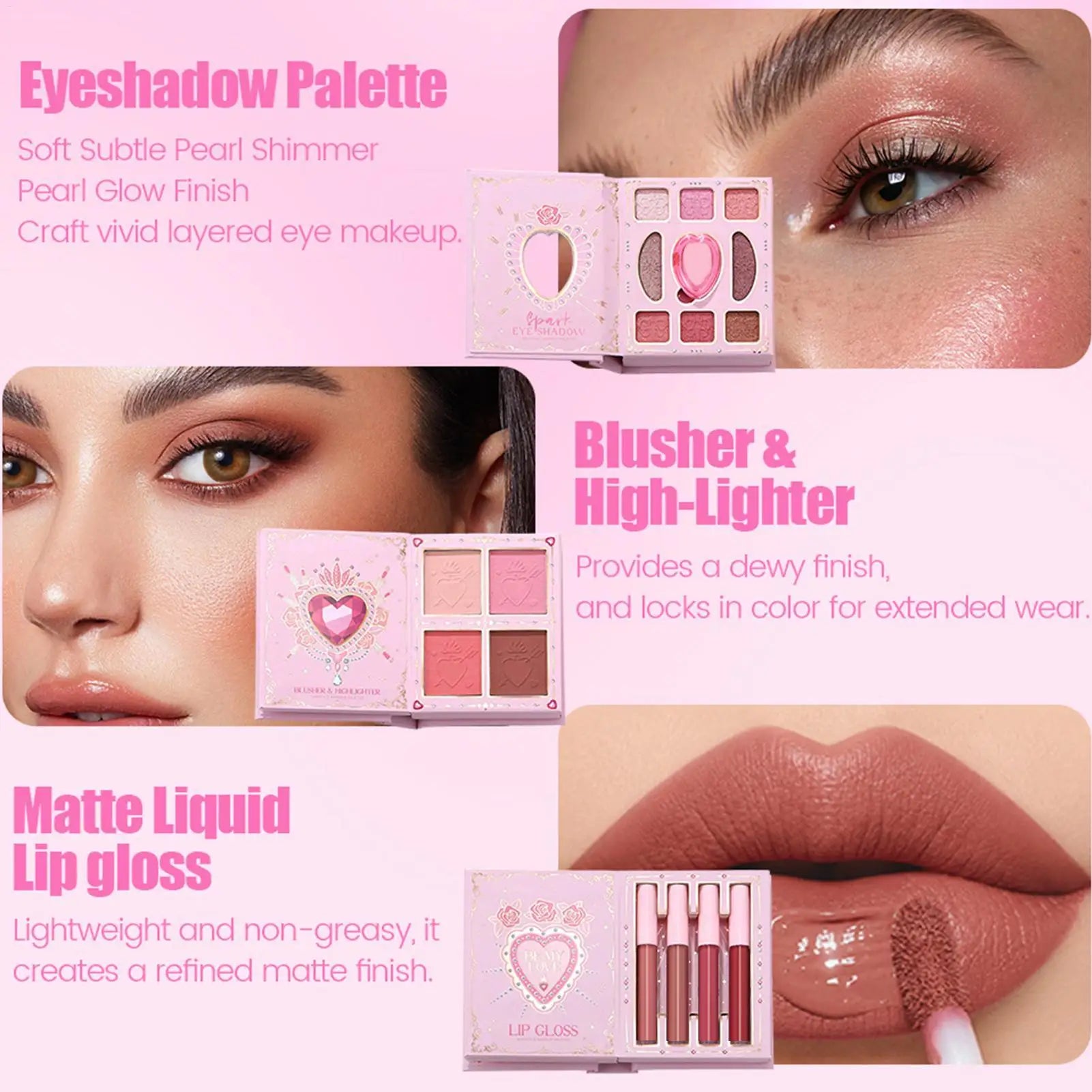 Love In Every Shade - All-In-One Love Palette (3-Layer Makeup Book)
